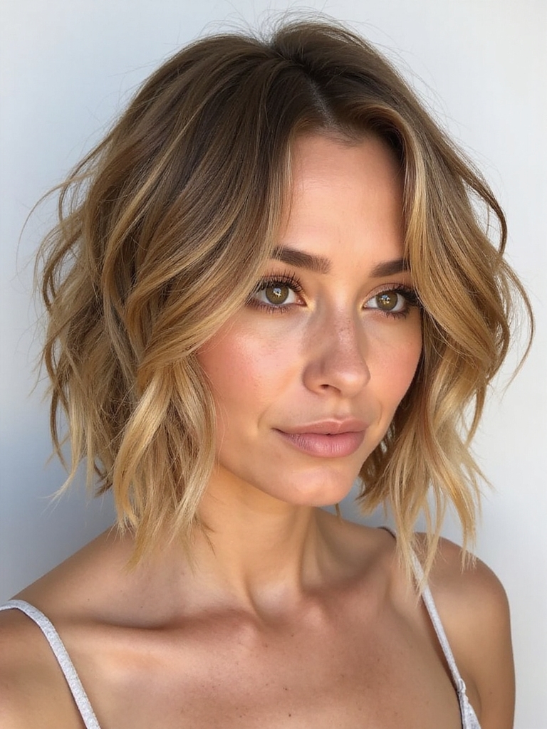 Salty textured undone beach bob