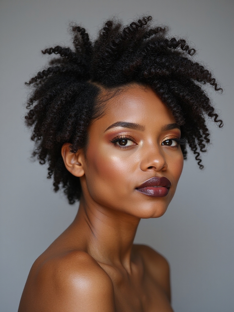 sculpted curls with taper