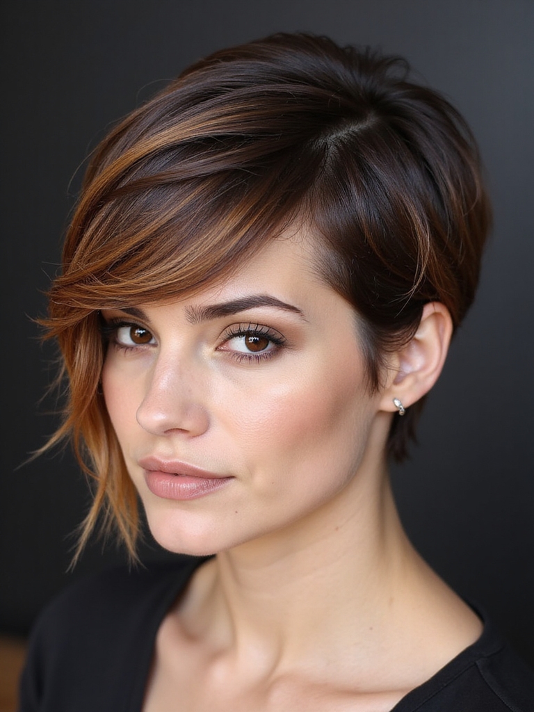sculpted deep side pixie bob