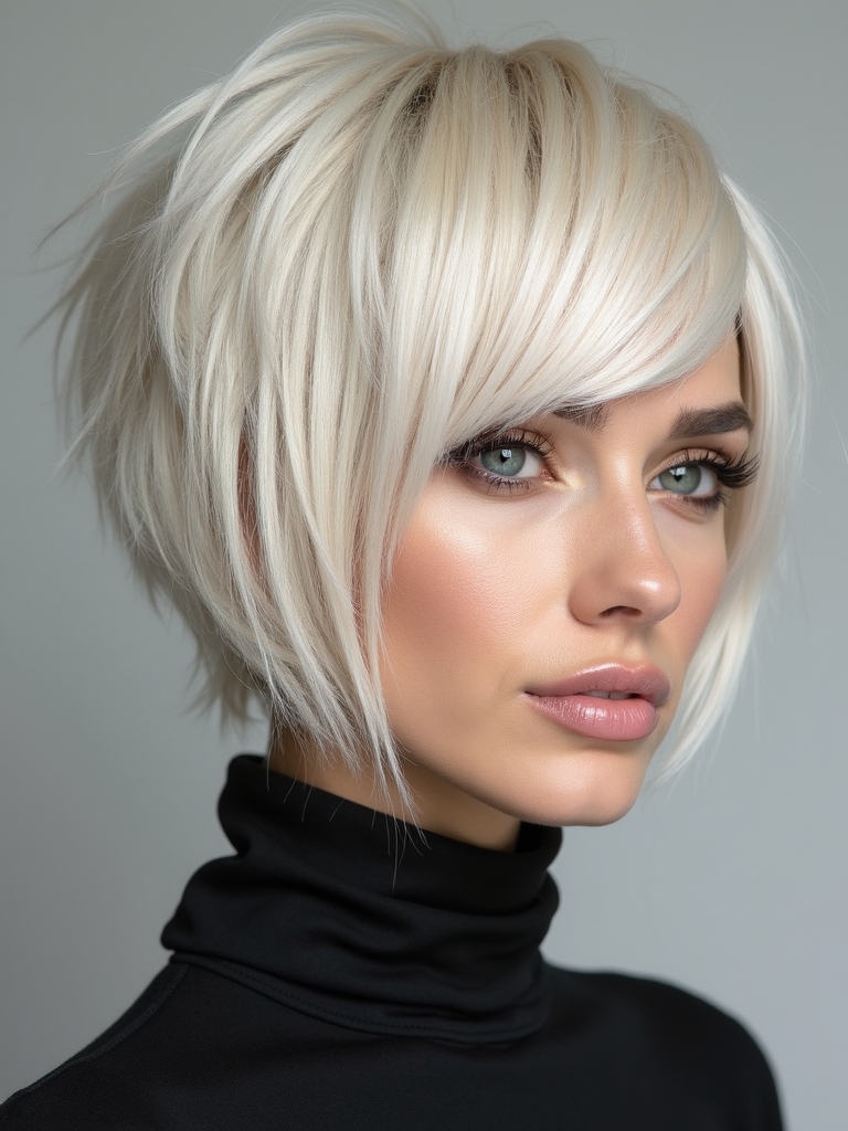 sculpted pixie bob with precision