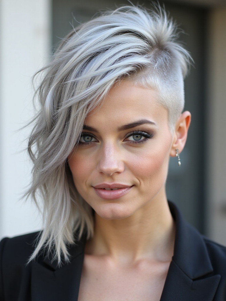 shaggy pixie mullet undercut bold