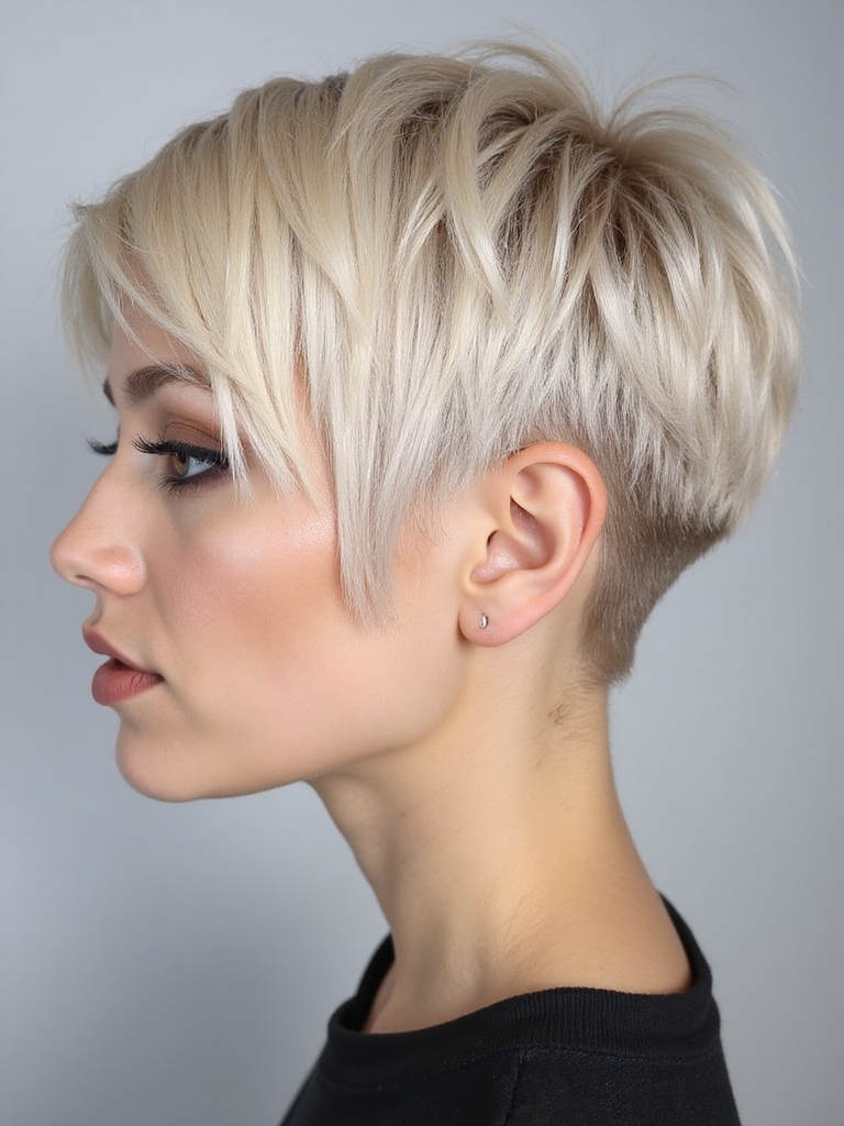 side part long pixie undercut