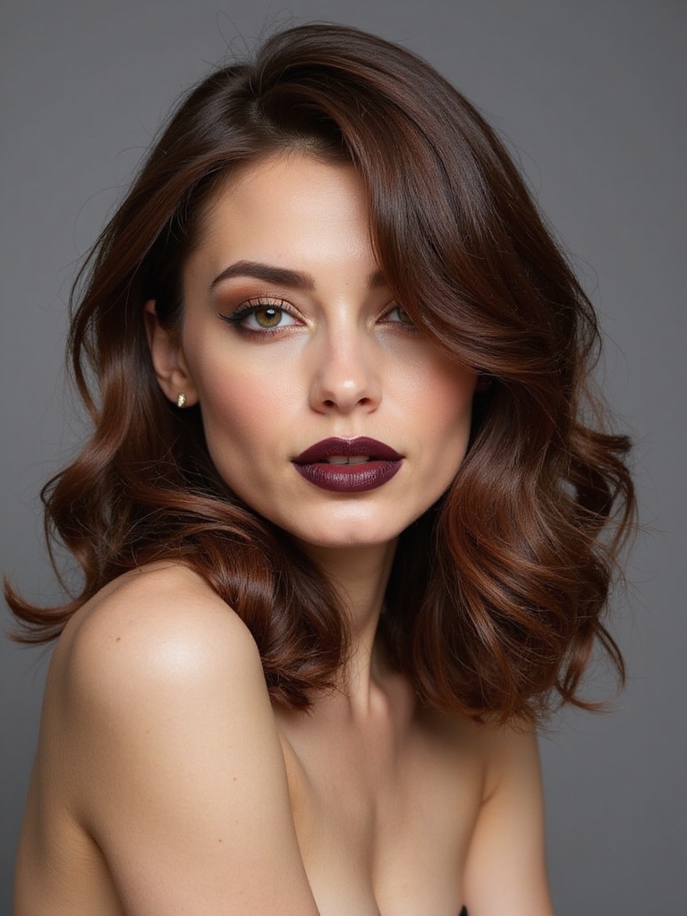 side parted italian bob elegance