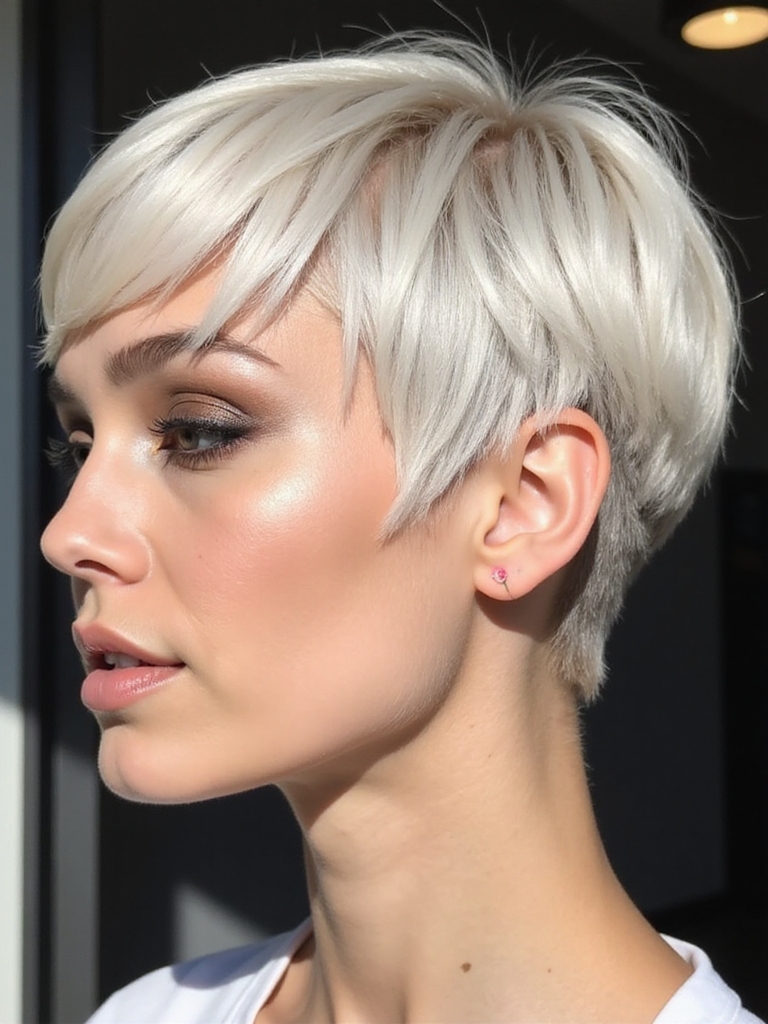sleek blunt pixie bob