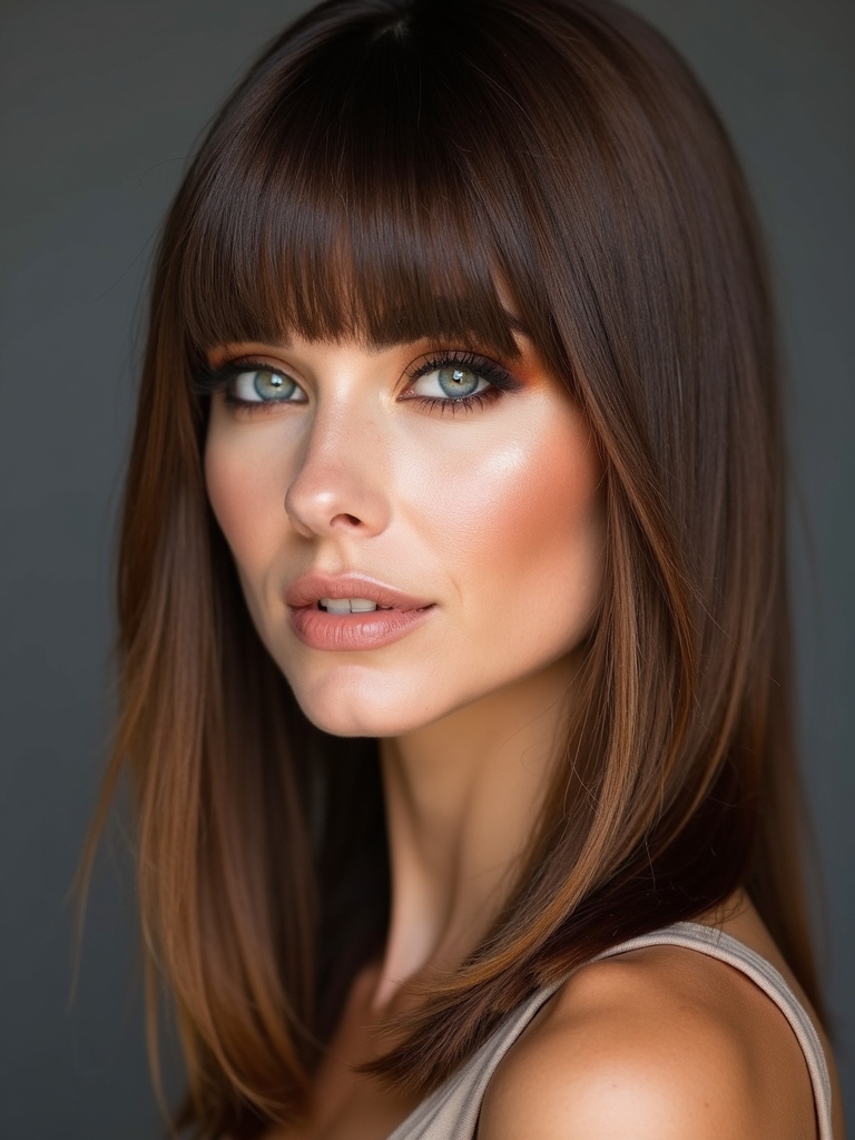 sleek long shag haircut