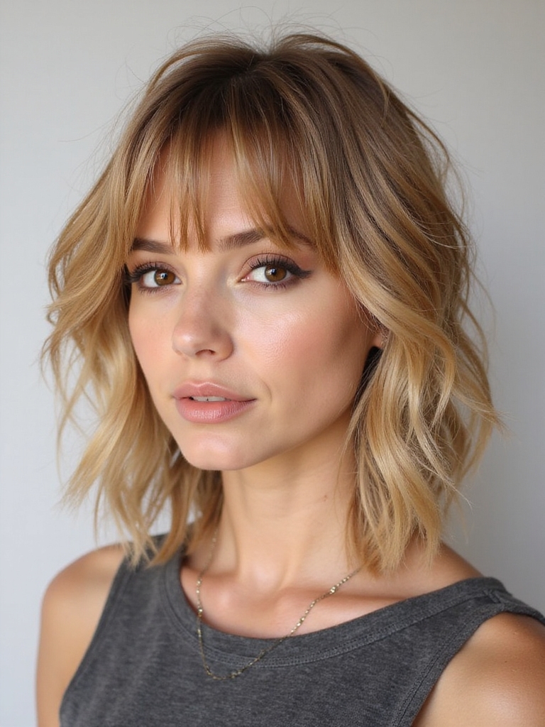 soft cheekbone grazing feathered layers