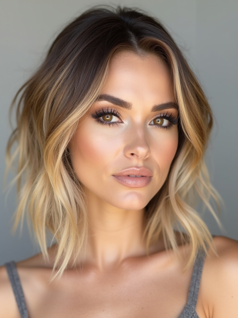 Soft layered bob