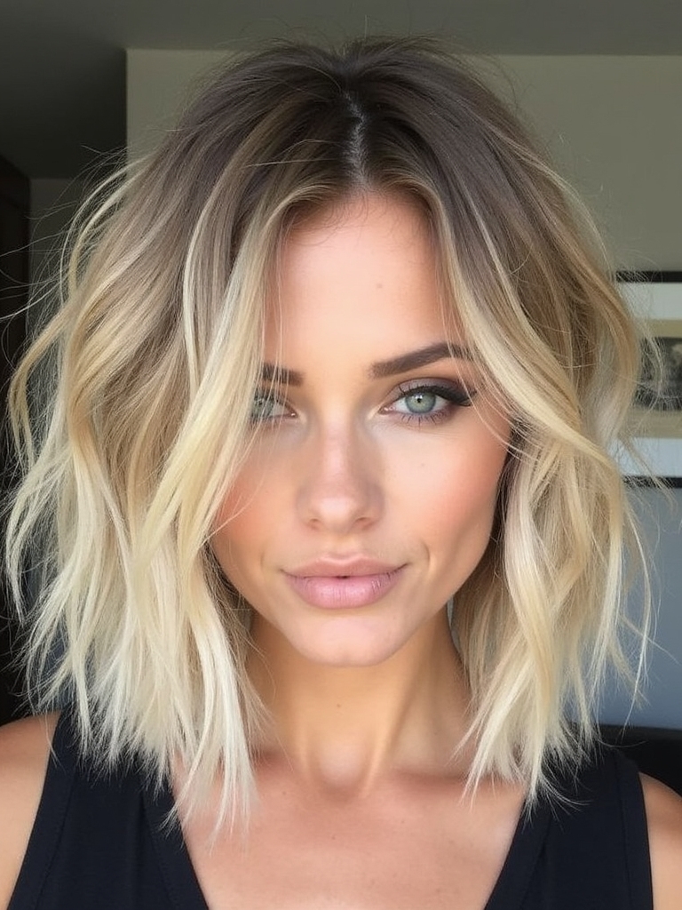 Volume-boosting long shag for fine hair
