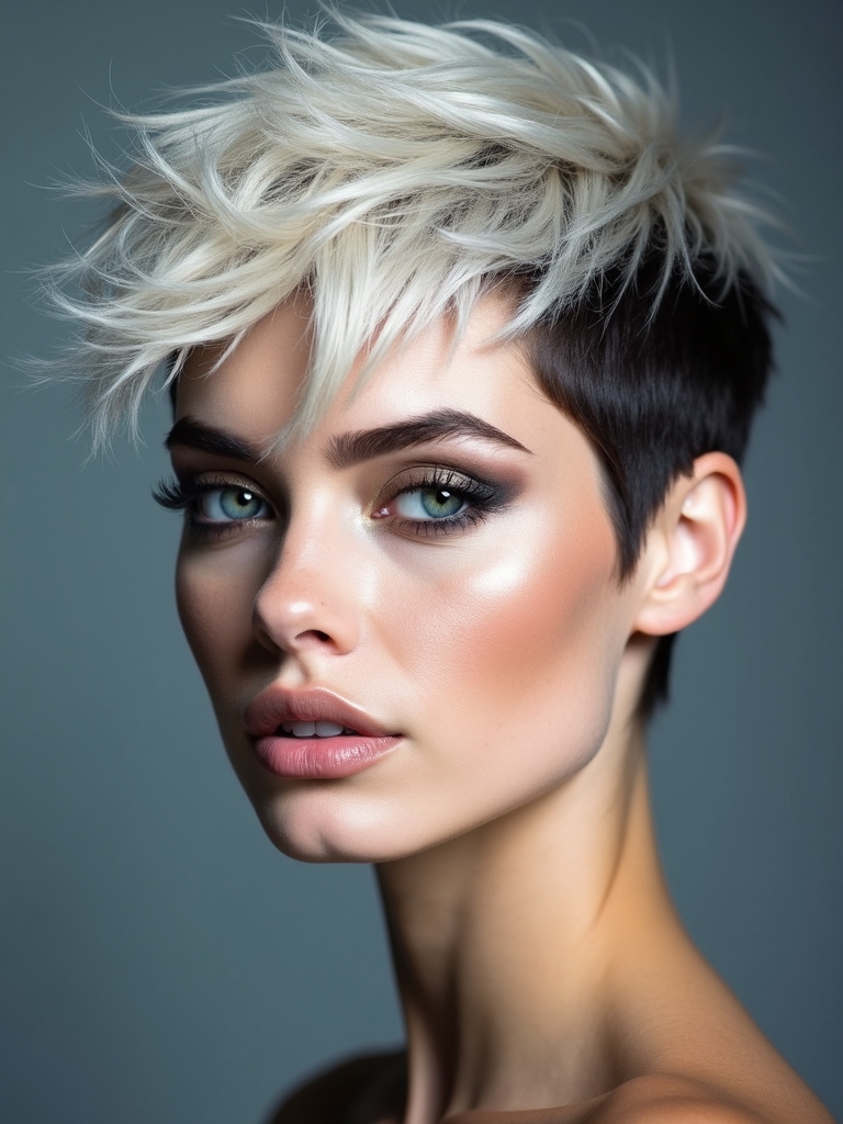 soft rooted pixie with texture