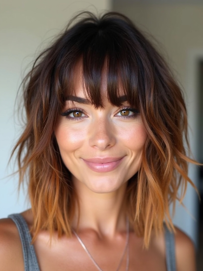 Soft textured dimensional color on a short shag