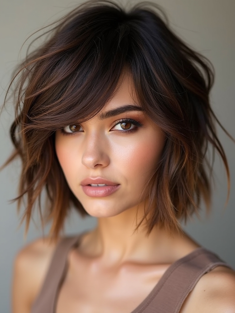 soft wispy feathered fringe