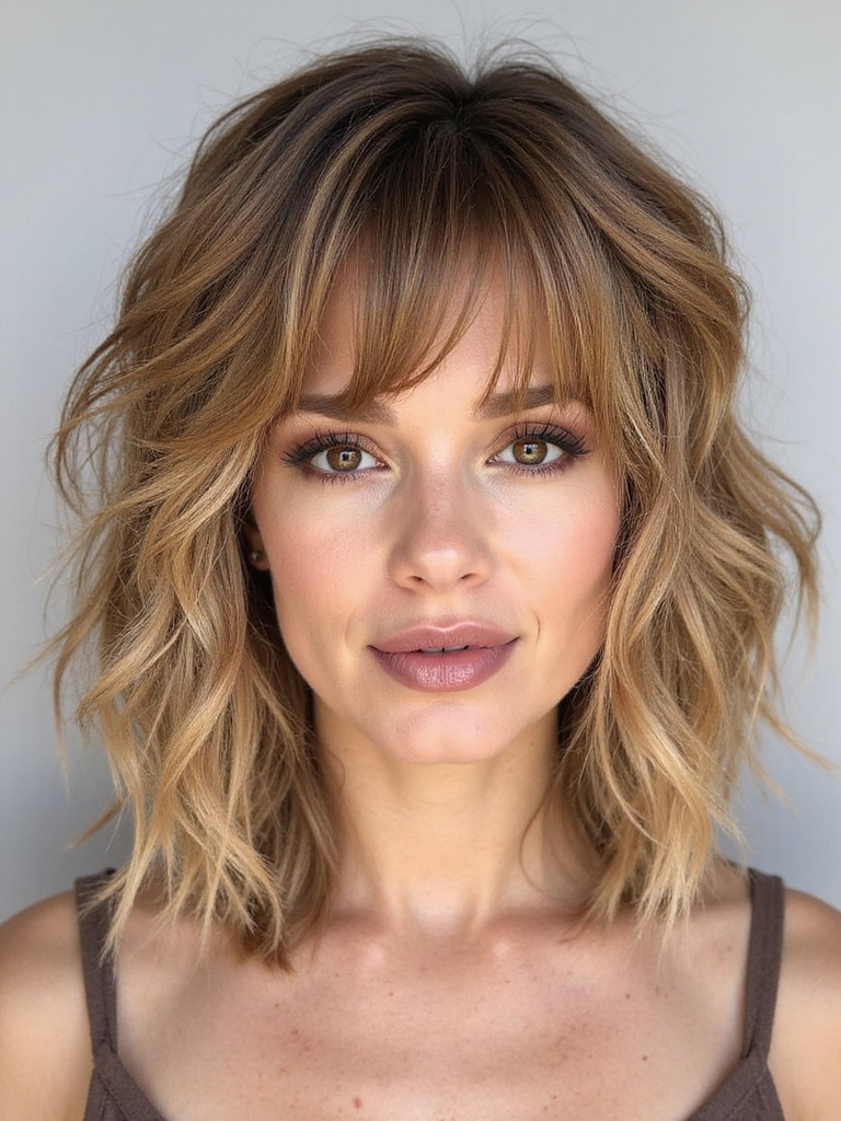softened angled medium shag