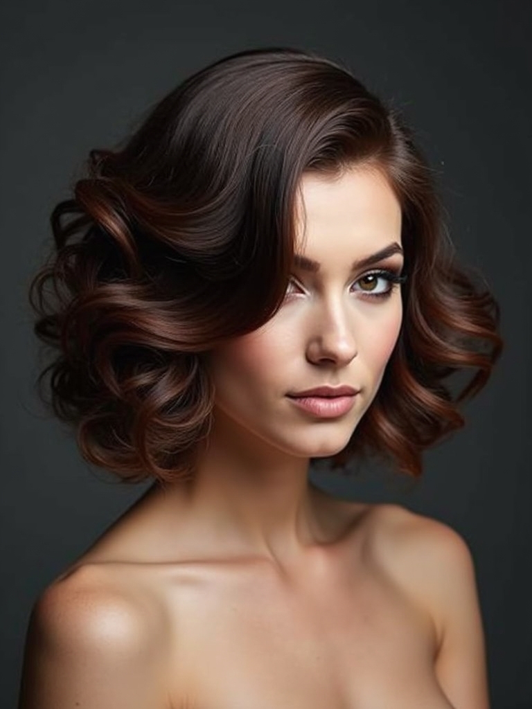 Stacked airy layered bob