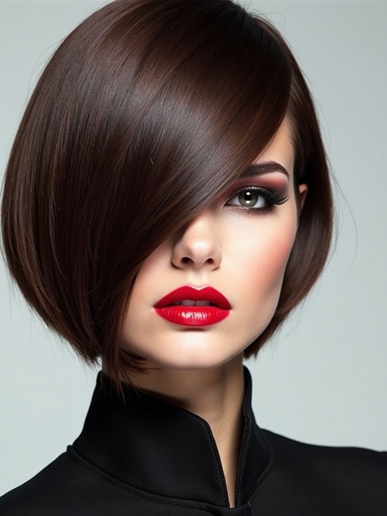 Stacked angled A-line bob