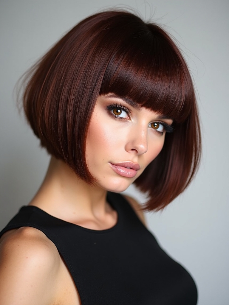 Stacked layered inverted bob