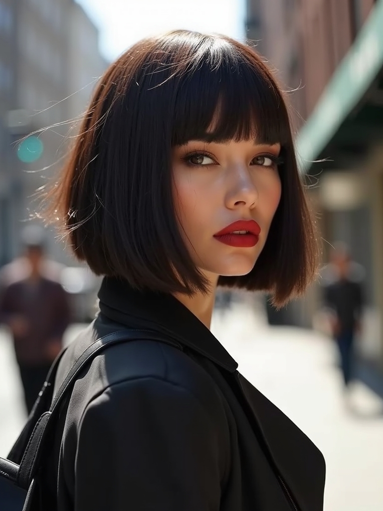 street inspired glossy hair looks