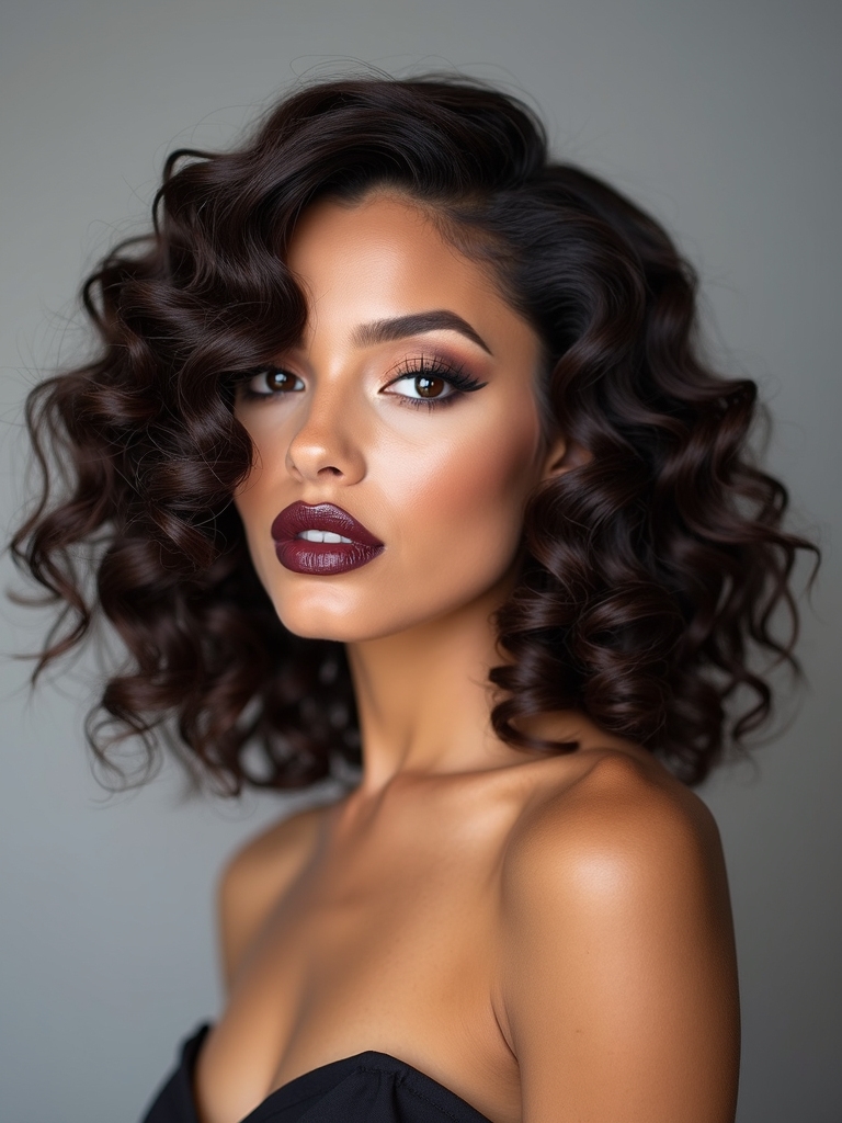 structured glossy defined curls
