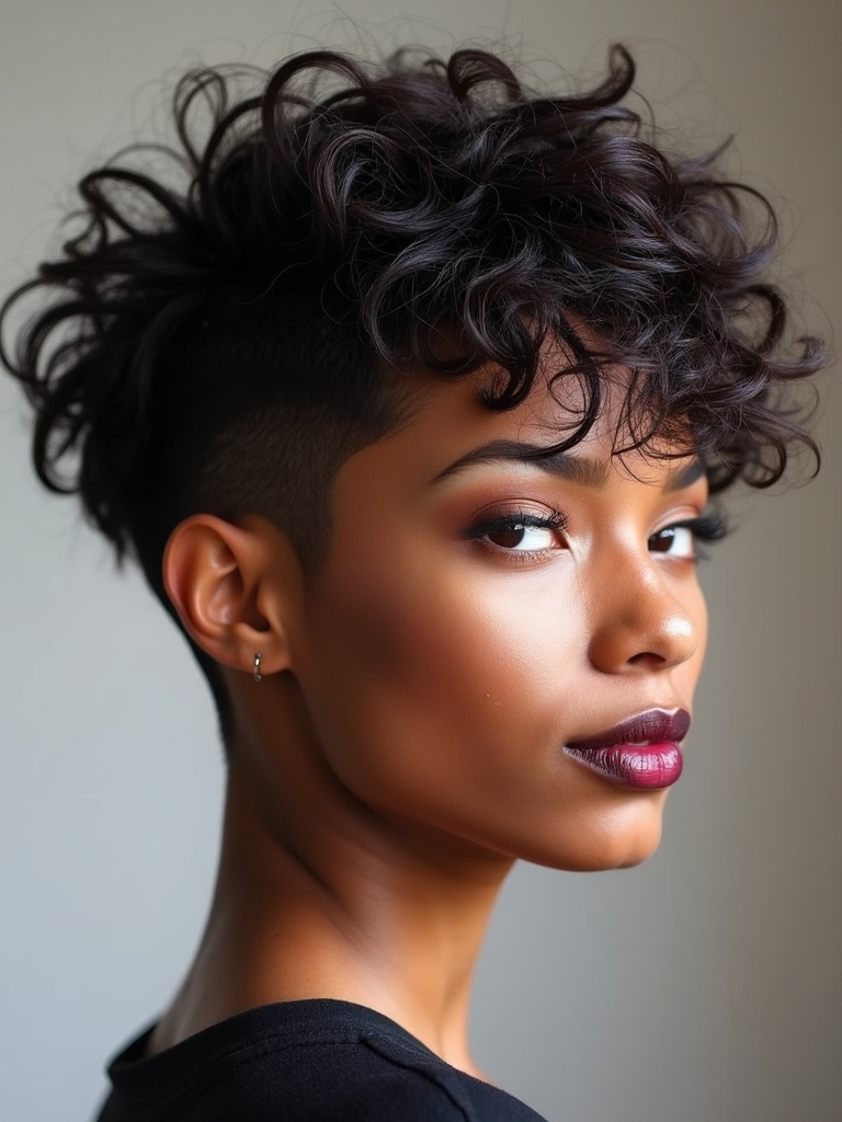 tapered pixie highlighting cheekbones