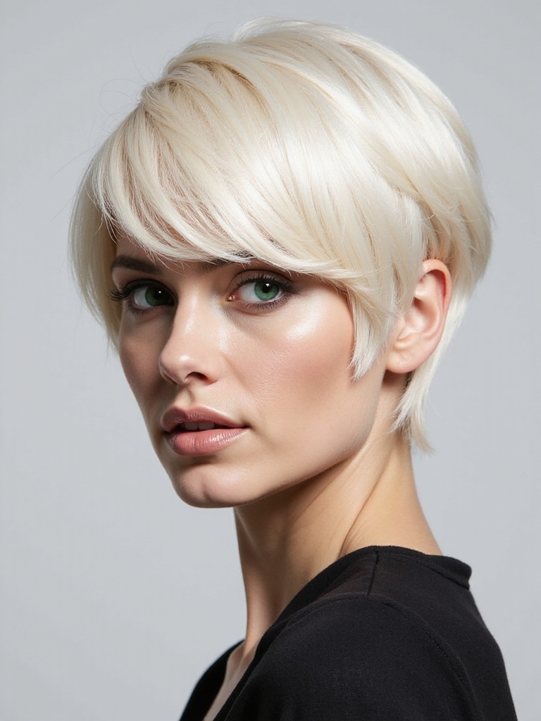 tapered sculpted nape pixie