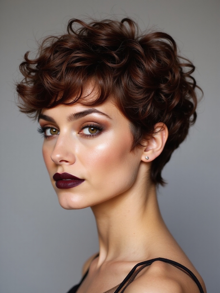 teased crown for airy curls