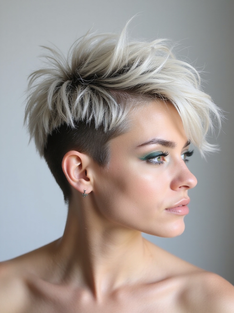 textured choppy mullet pixie
