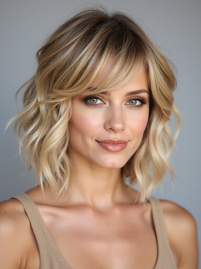 textured crown layers lift