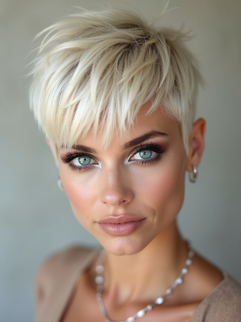 Textured tapered pixie