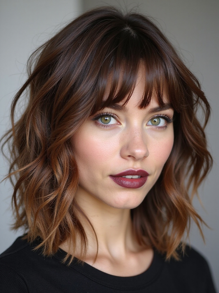 Shag piecey bangs