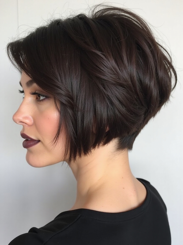 tight graduation stacked pixie bob
