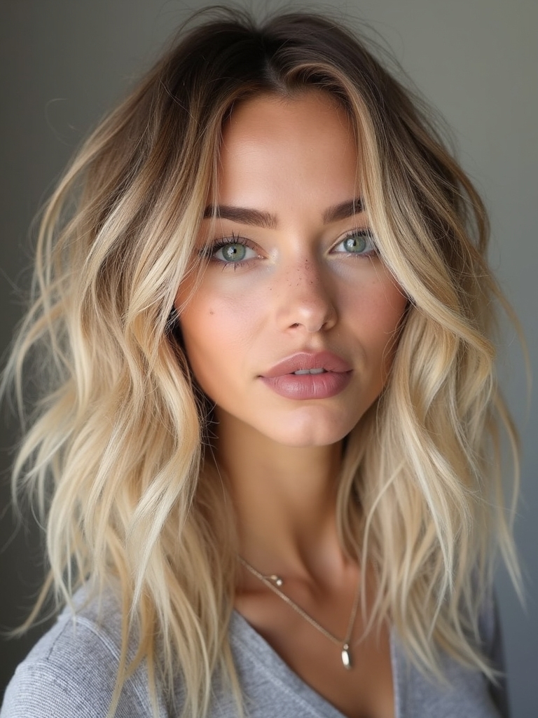 tousled air dry textured layers