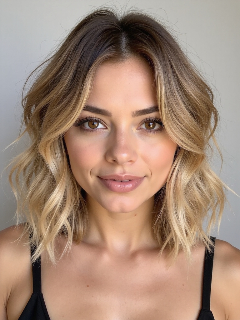 Dry-cut curly shag