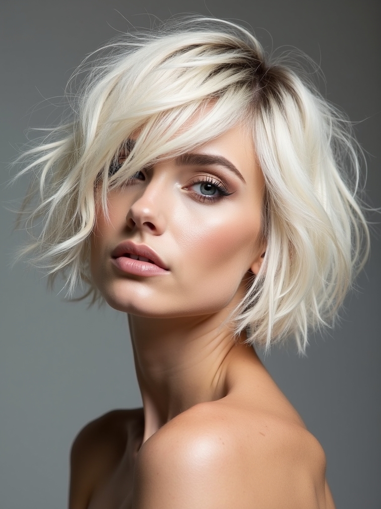 Tousled textured beachy bob