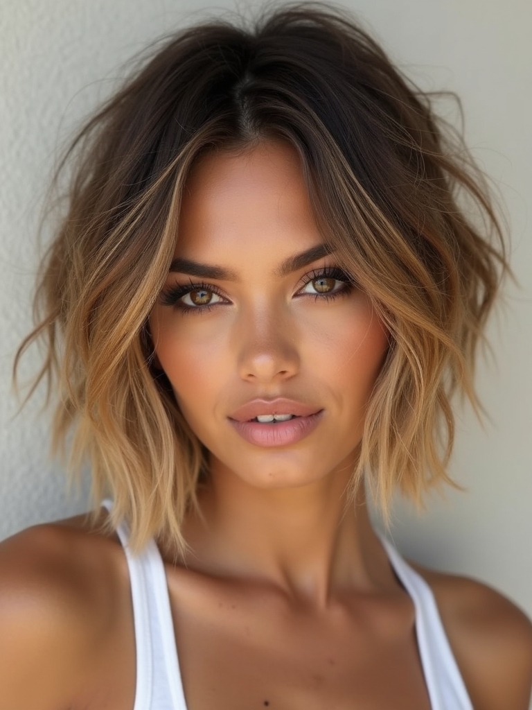 tousled textured everyday bob