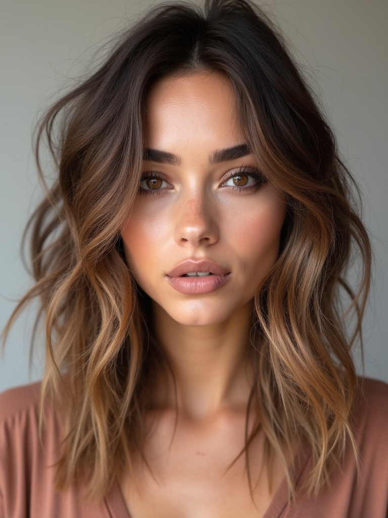 tousled wolf cut undone