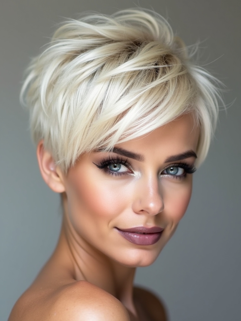 voluminous pixie with lift