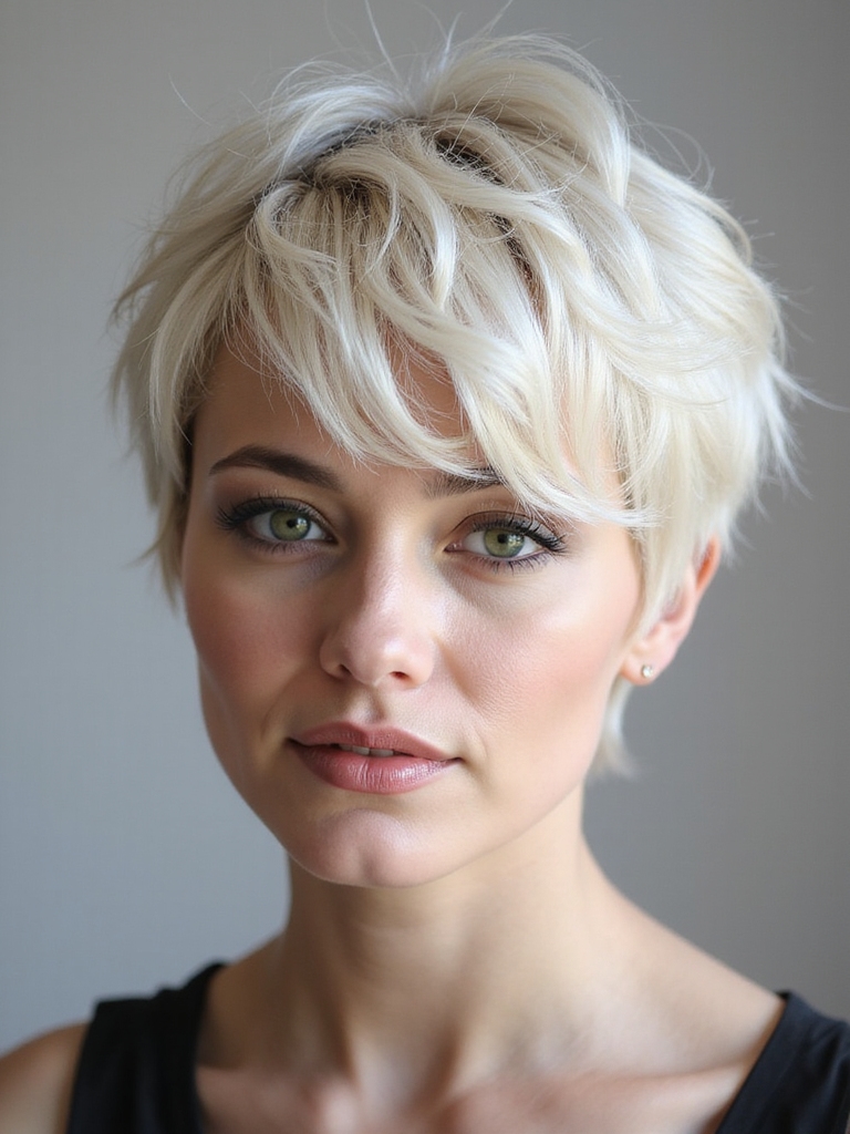 wavy pixie soft texture