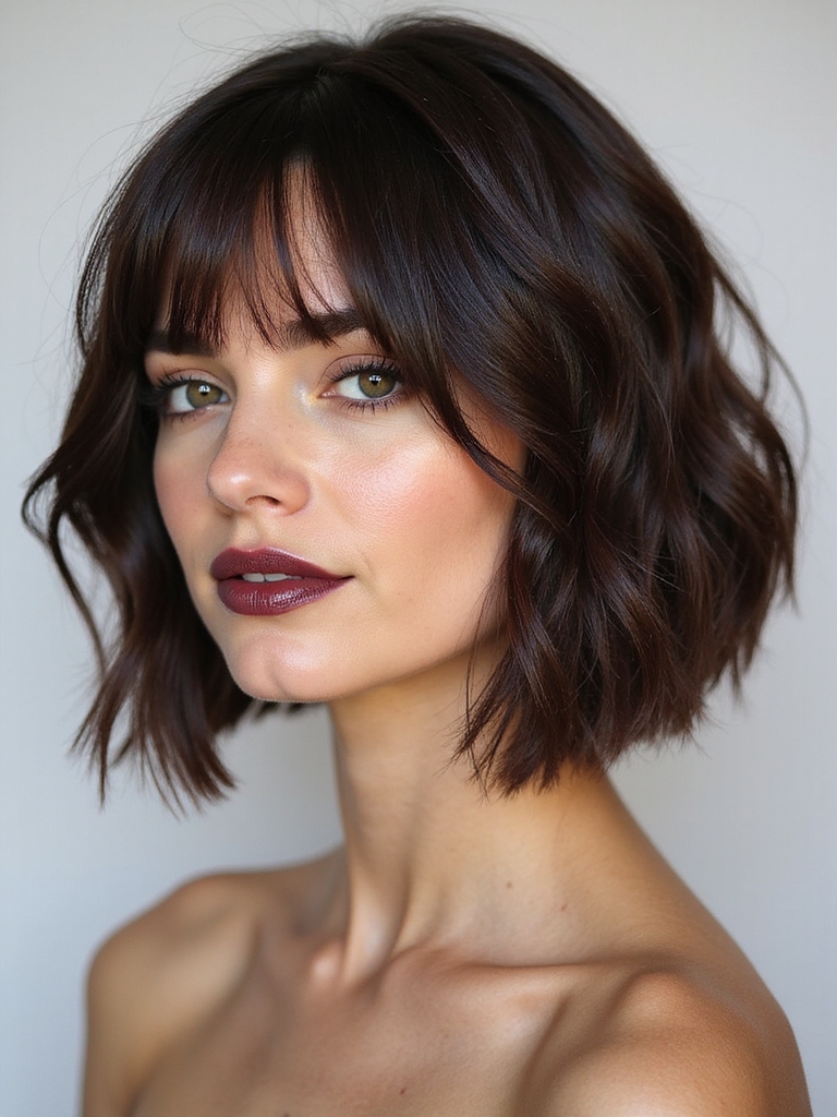 a line choppy bob volume