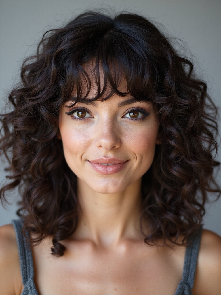 air dried soft rounded fringe