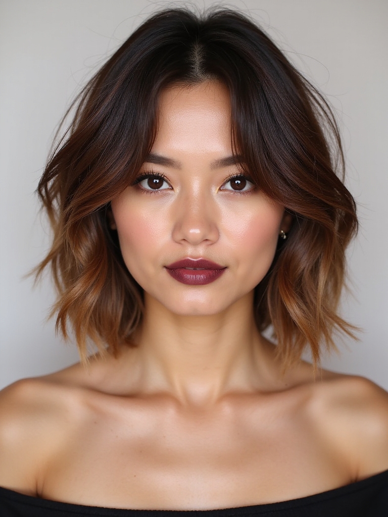 A low-maintenance wash-and-go messy bob