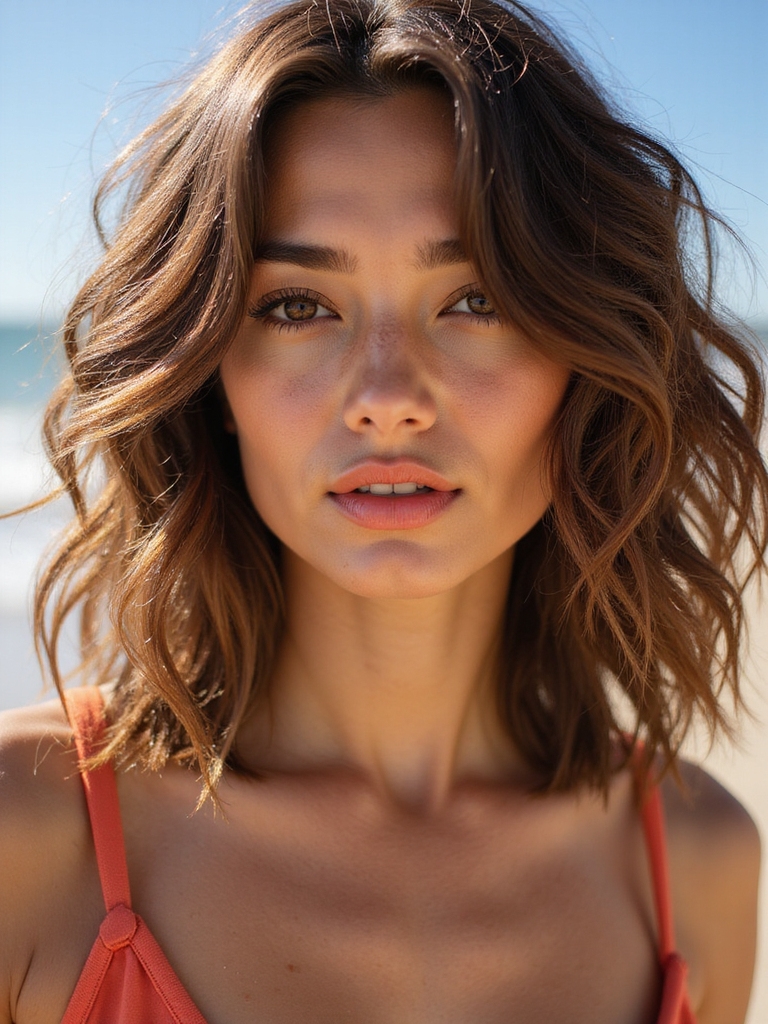 air dried textured wolf waves