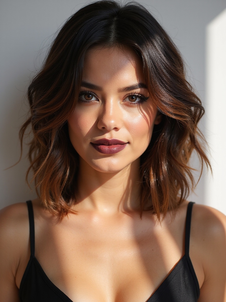 Choppy layers thick hair