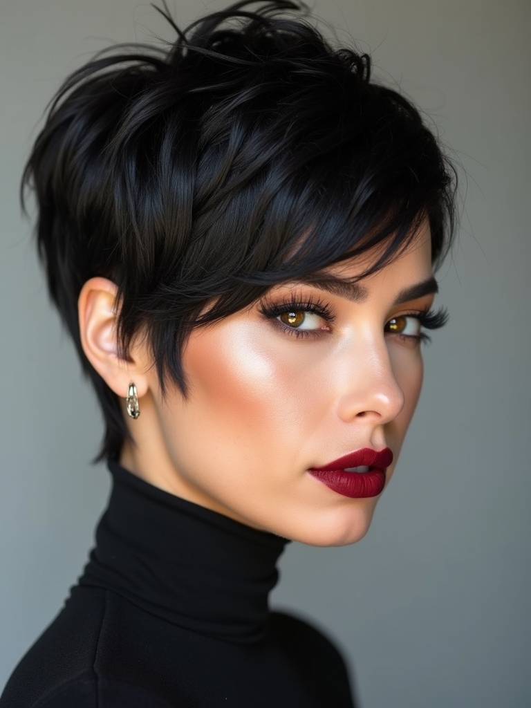 Textured top long pixie