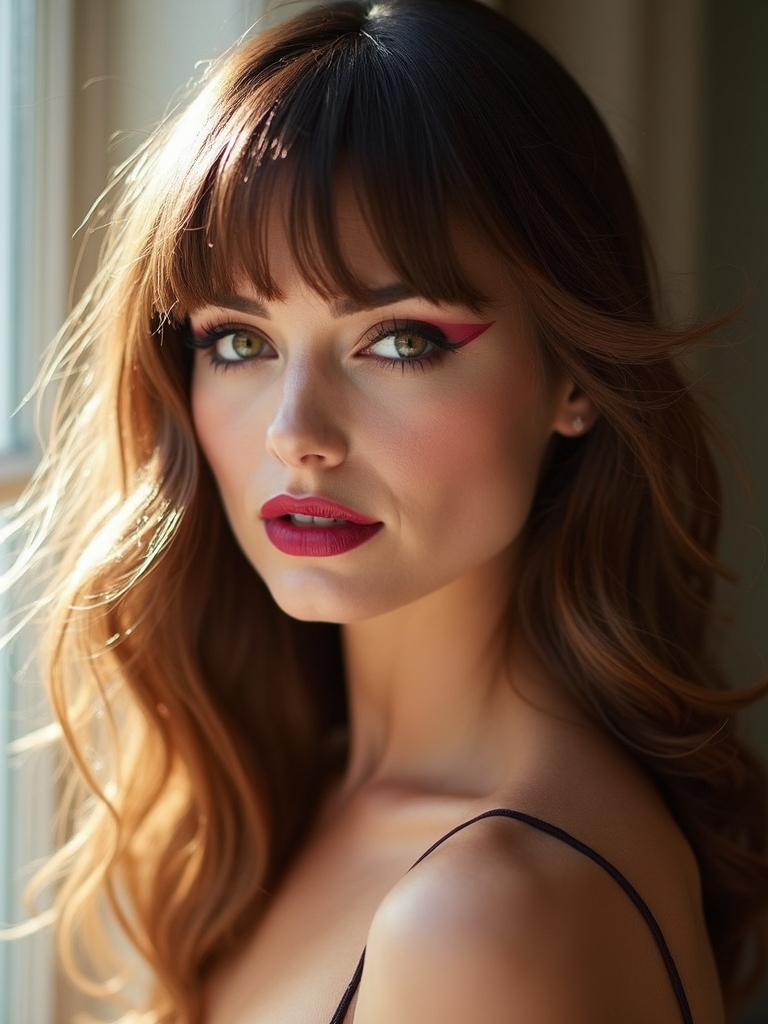 airy feathered bangs for volume