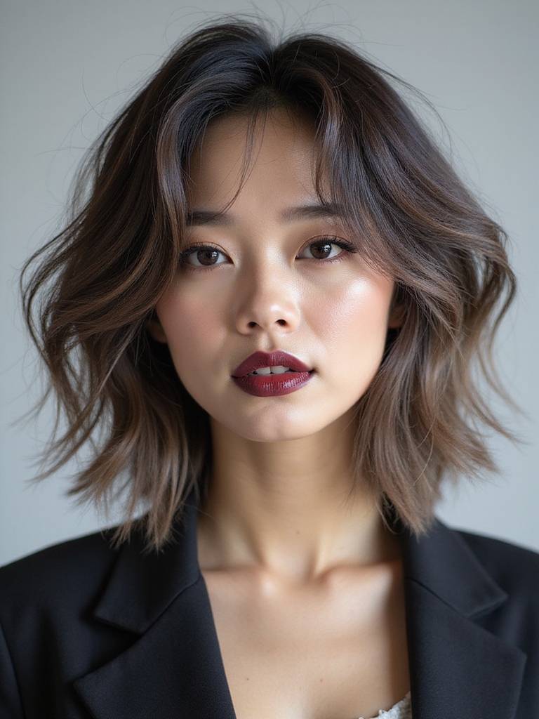 airy feathered wolf cut