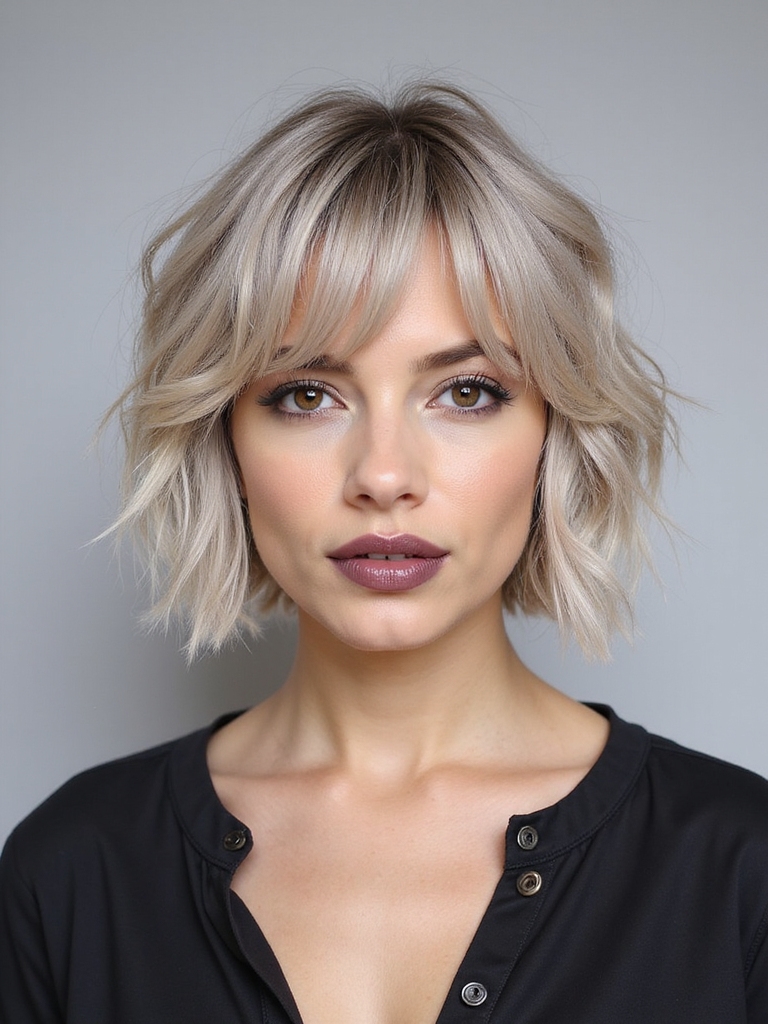 airy layered soft wolfcut