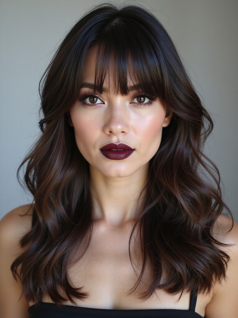 airy layered straight wolfcut