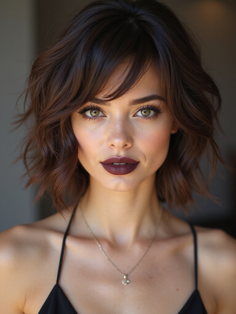airy piecey textured wolf cut