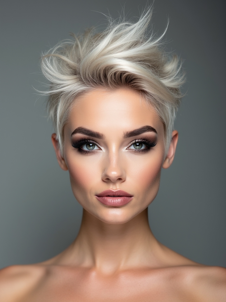 A soft spiky pixie for fine hair