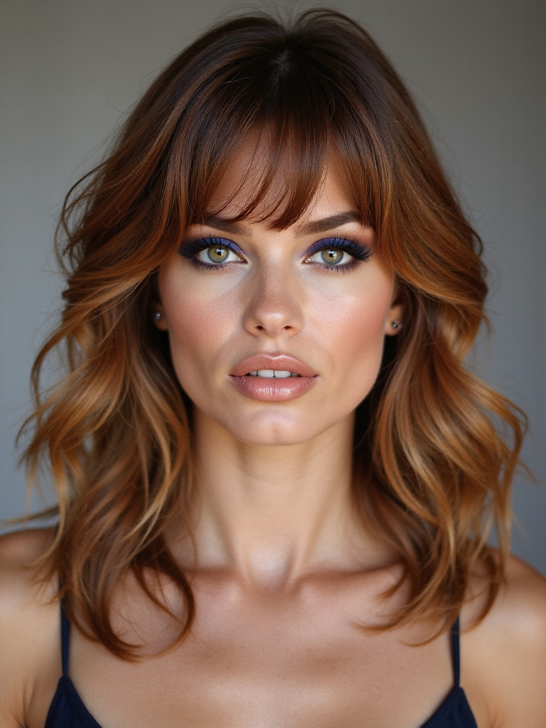Styling a 70s shag for an airy undone finish