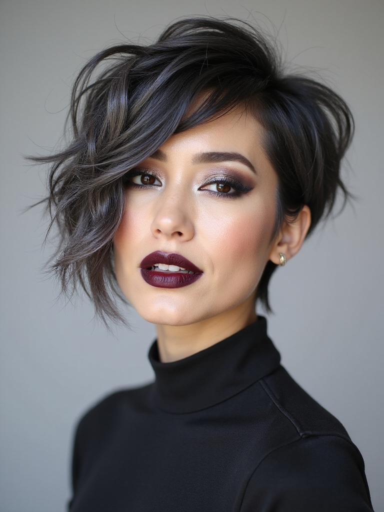 Shag pixie layering